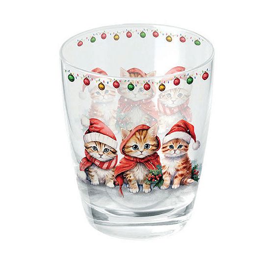 Serviette "Lustige Weihnachtskätzchen"
