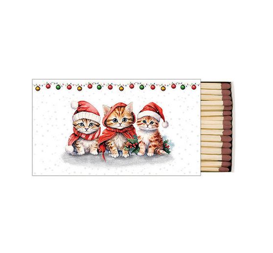 Serviette "Lustige Weihnachtskätzchen"