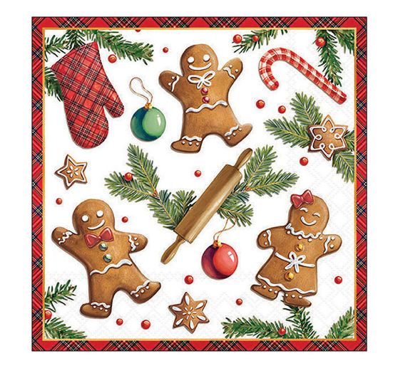 Serviette "Lebkuchen-Plätzchen"