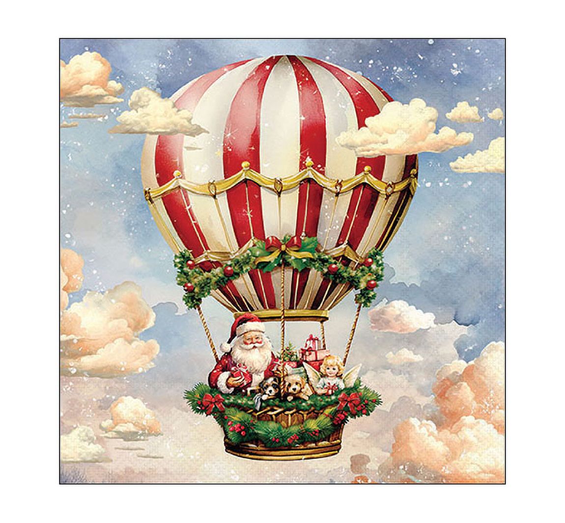 Serviette "Santa's Air Ballon"