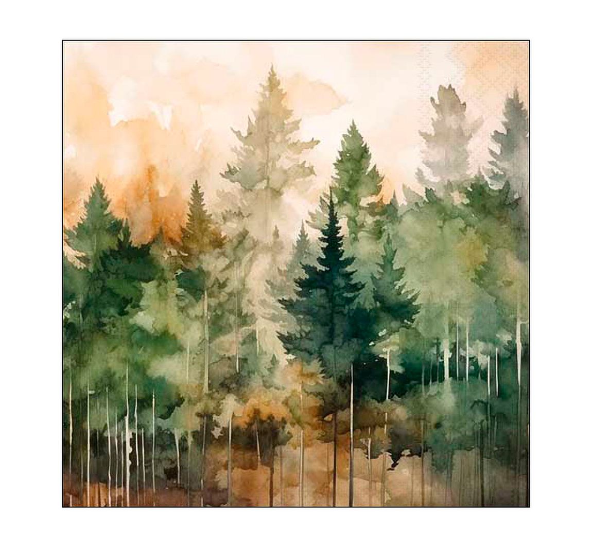 Serviette "Tannenwald Watercolor"