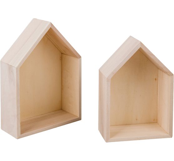 Holz-Rahmen "Häuser - Breit", 2er-Set