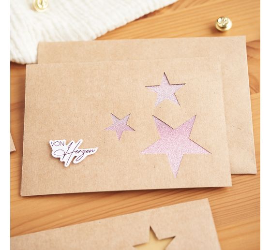 Metallic- und Glitzerpapier-Mix, A4, 32 Blatt