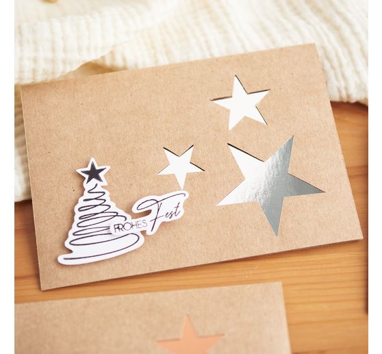 Metallic- und Glitzerpapier-Mix, A4, 32 Blatt