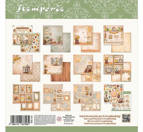 Scrapbook-Block "Golden Harmony"