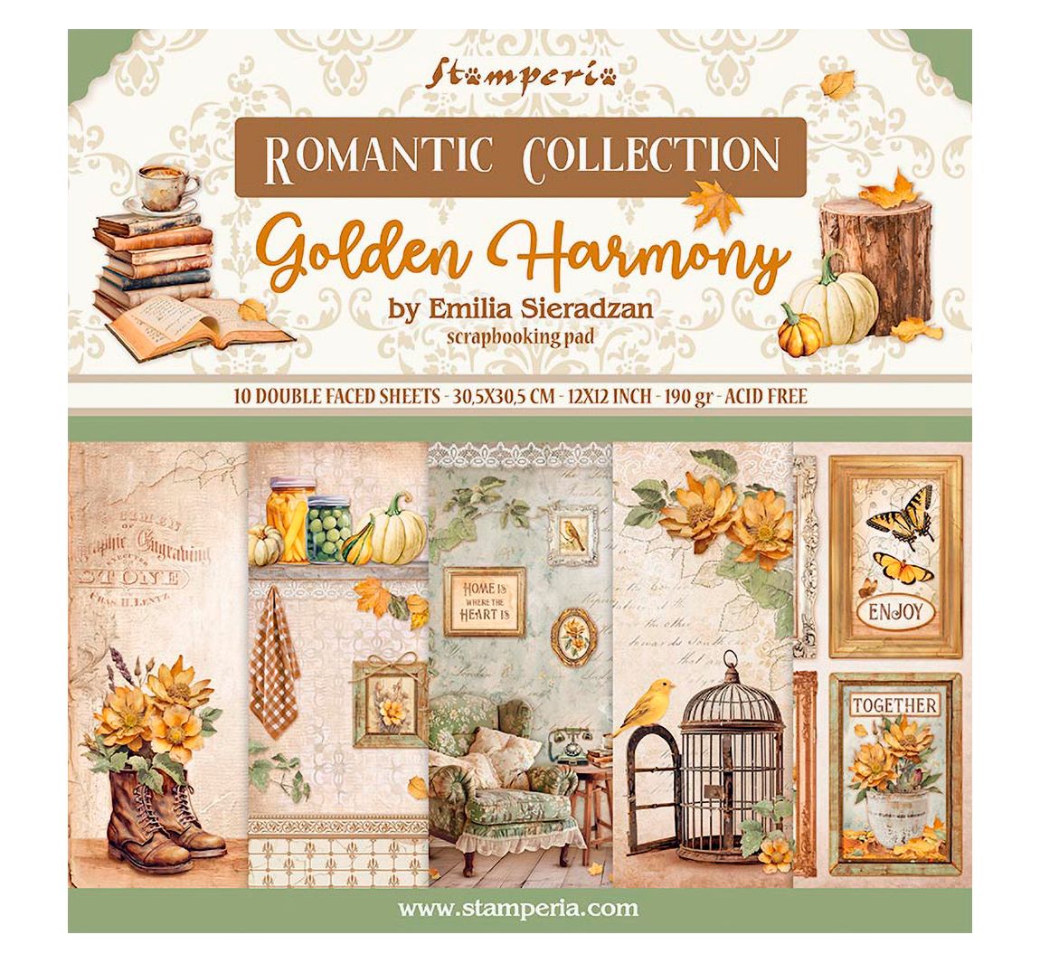 Scrapbook-Block "Golden Harmony"