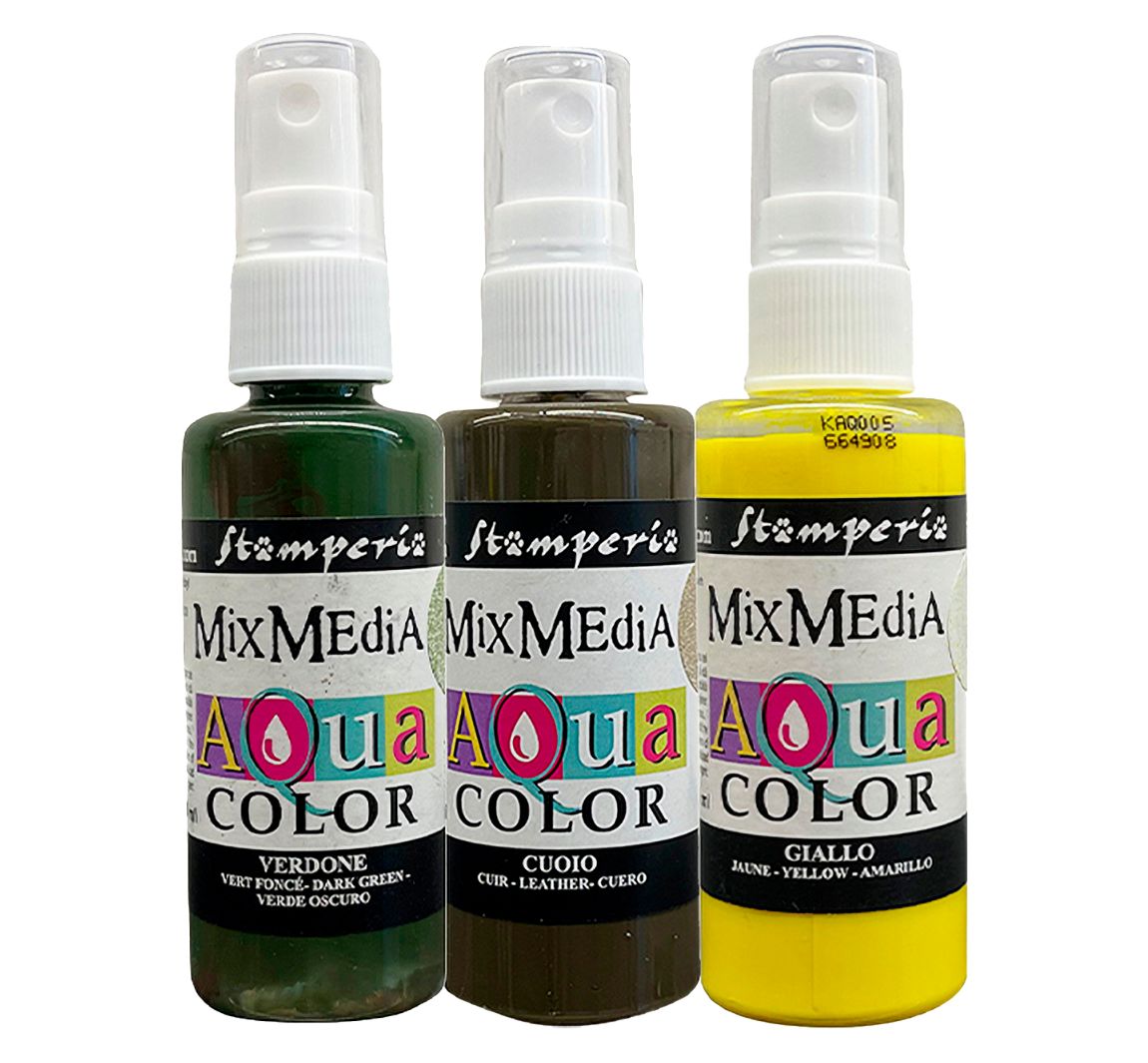 Stamperia Aquacolor "Golden Harmony", 3er-Set