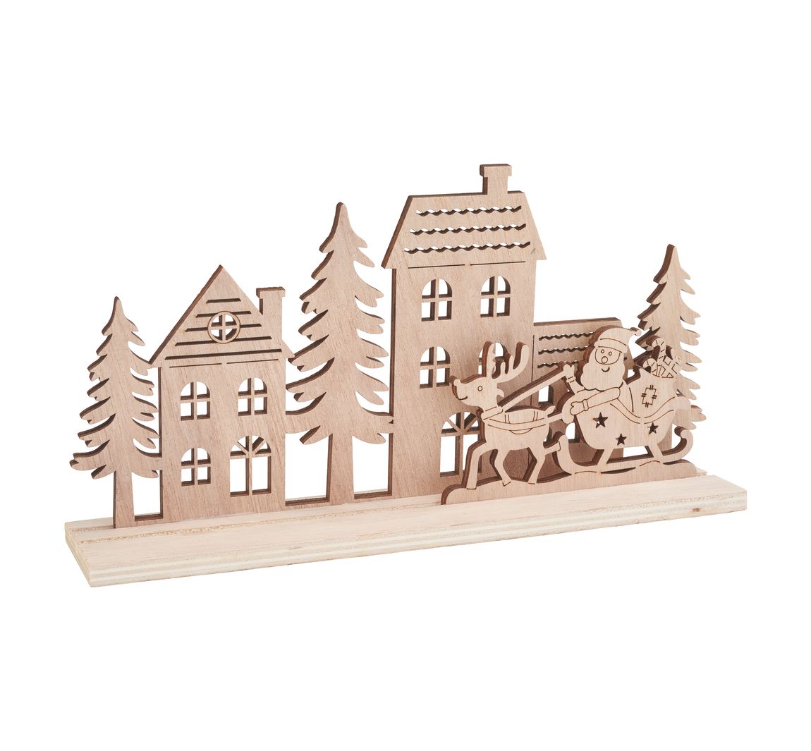VBS Holz-Steckmotiv "Santa kommt"