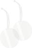 Acrylic decoration pendant "Round" with ribbon, set of 2