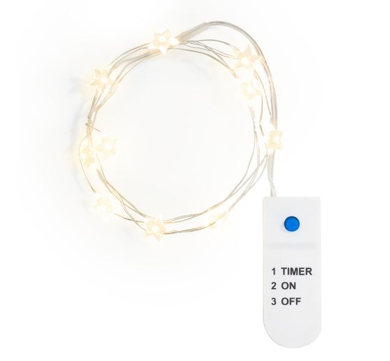 VBS Micro-LED-Lichterkette "Stern", 10 LEDs, mit Timer