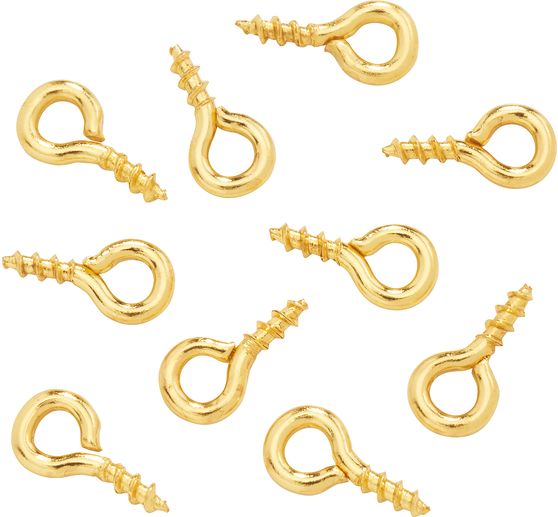 Ösenschraube, Ø 2 mm, Gold, 10 Stück