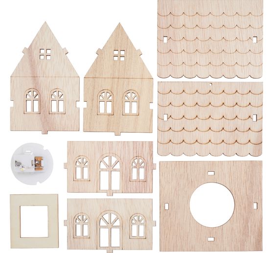 VBS Holzbausatz "Haus", inkl. LED