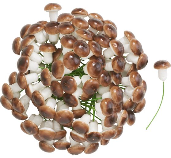 VBS Mushroom on wire, Brown