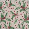 Motif fabric linen look "Ilex"
