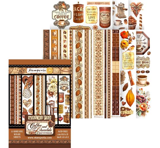 Washi Pad "Coffee and Chocolate"