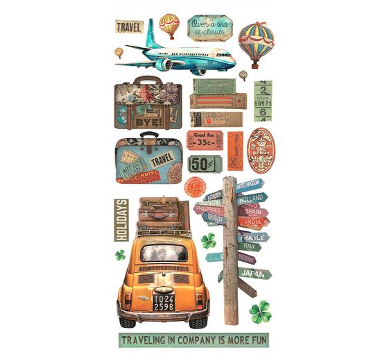 Paper Cut-Outs "Art of Travelling"
