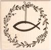 BUTTERER Stamp "Festive wreath with fish"