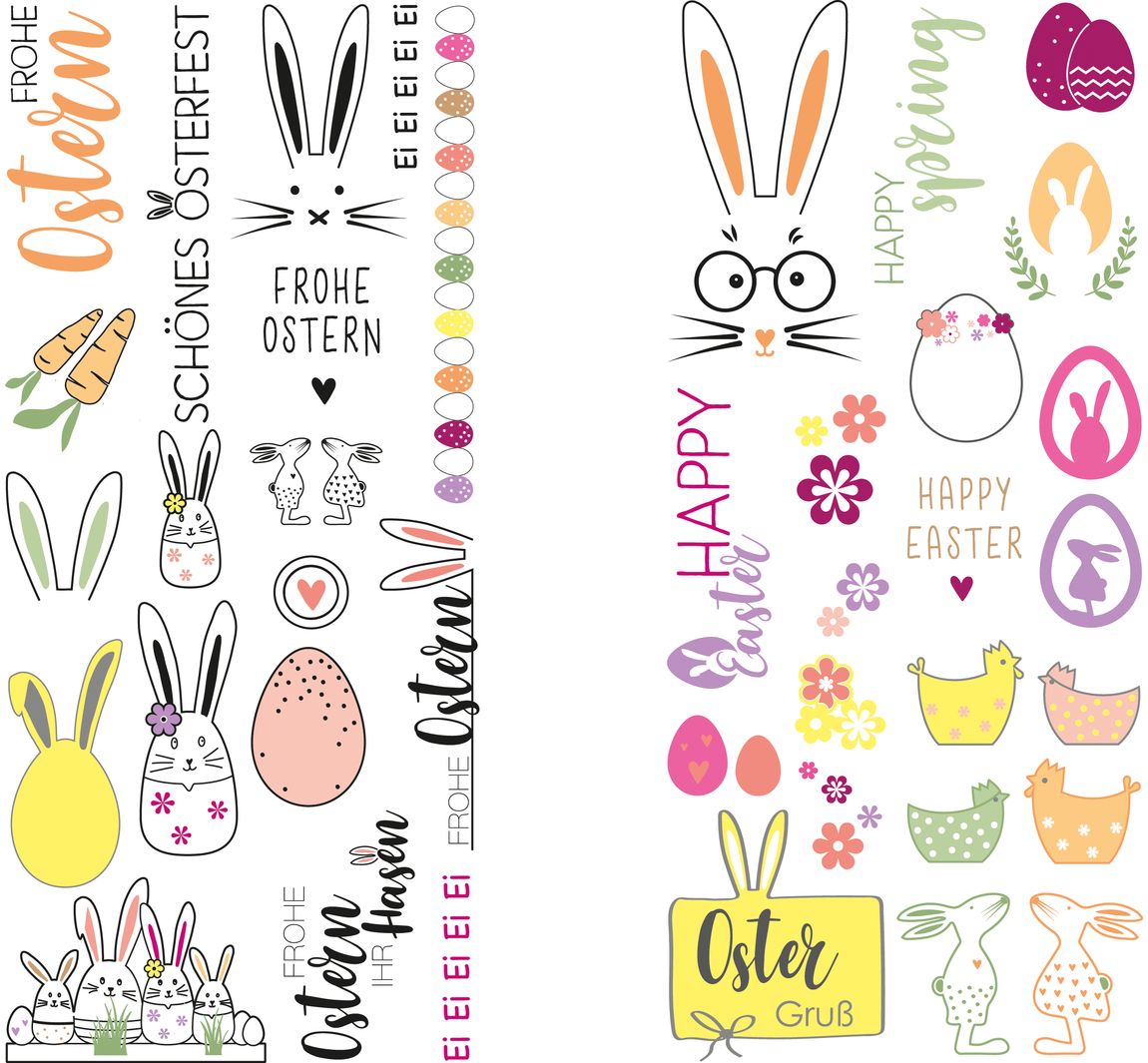 Transferfolie "Frohe Ostern"