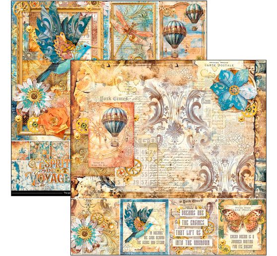 Scrapbook-Papier "Esprit de Voyage"