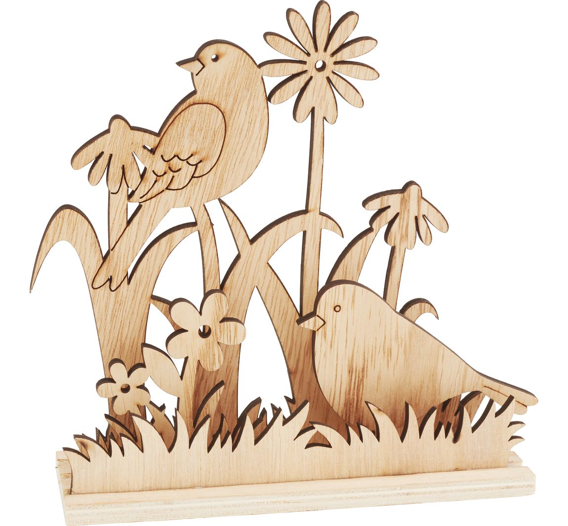 VBS Holz-Steckmotiv "Vögel in der Blumenwiese"
