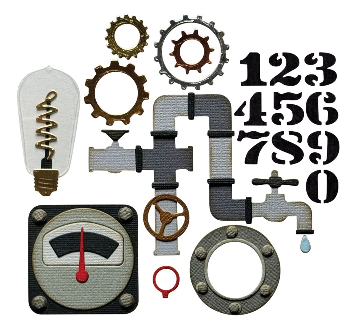 Sizzix Thinlits Stanzschablone "Vault Industrial by Tim Holtz"