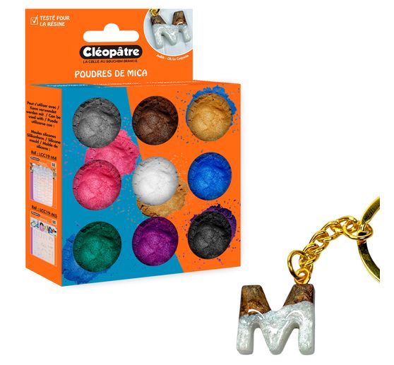 Glimmerpuder Farbset, 9 Tiegel