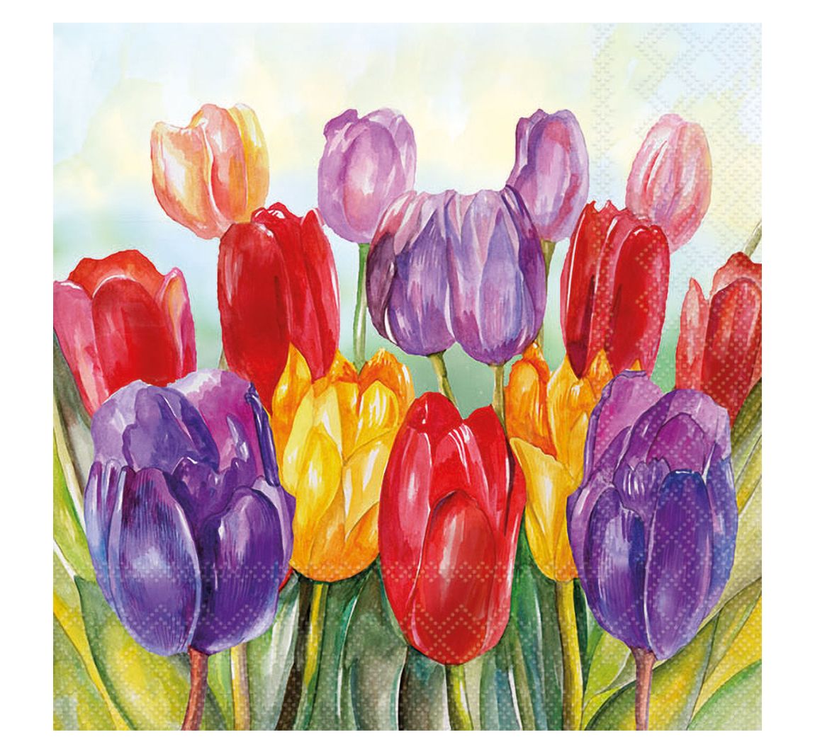 Serviette "Colourful Tulips"