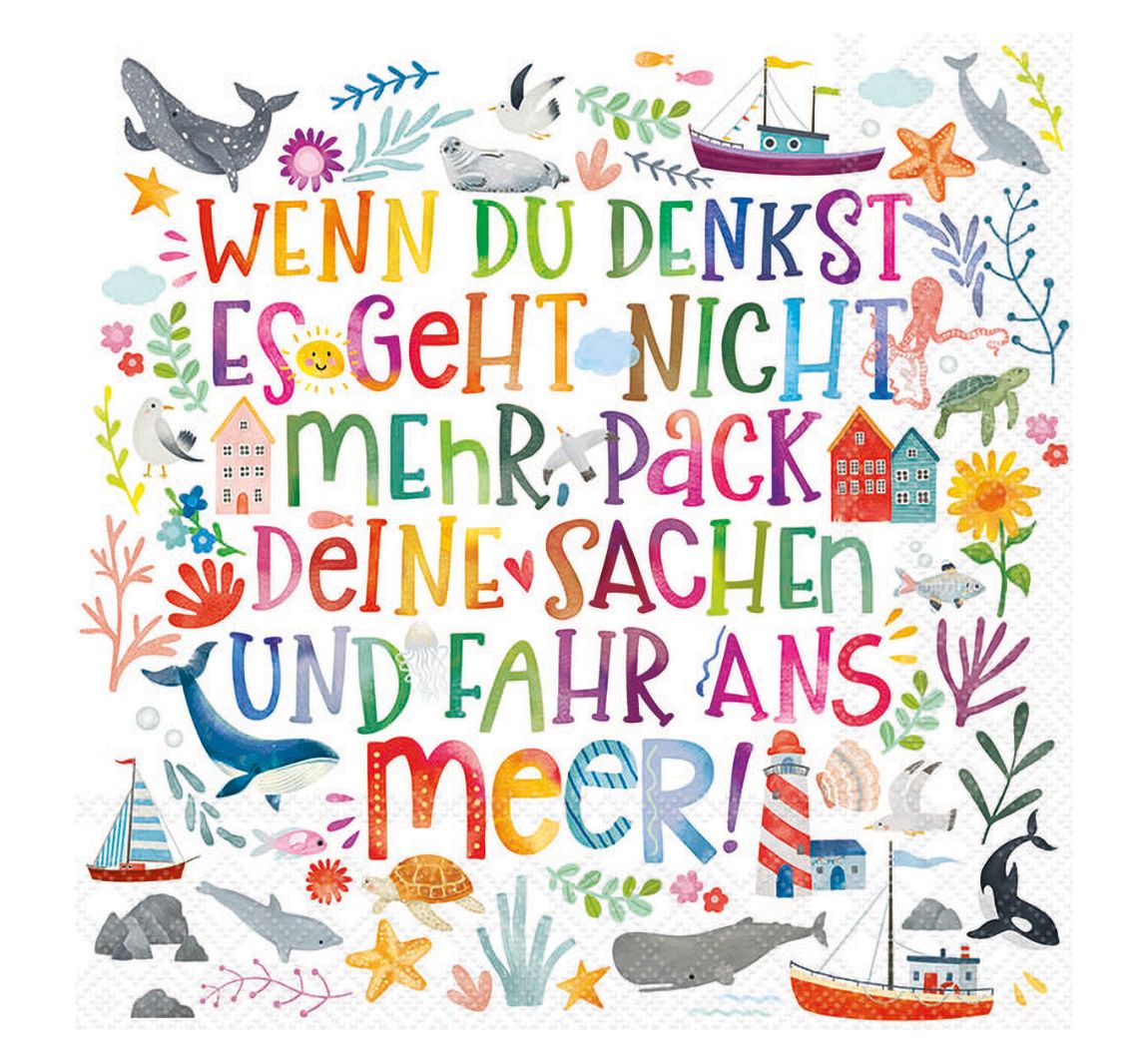 Serviette "Buntes Meer"