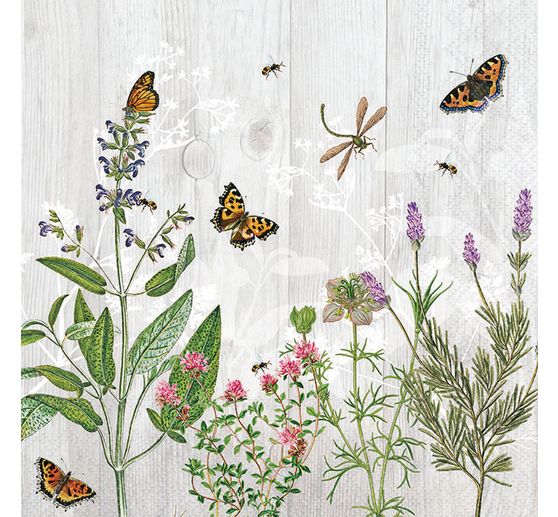 Serviette "Kräutergarten für Insekten"
