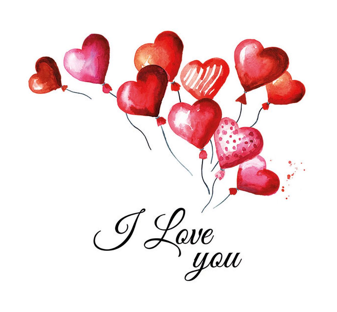 Serviette "Love Balloons"