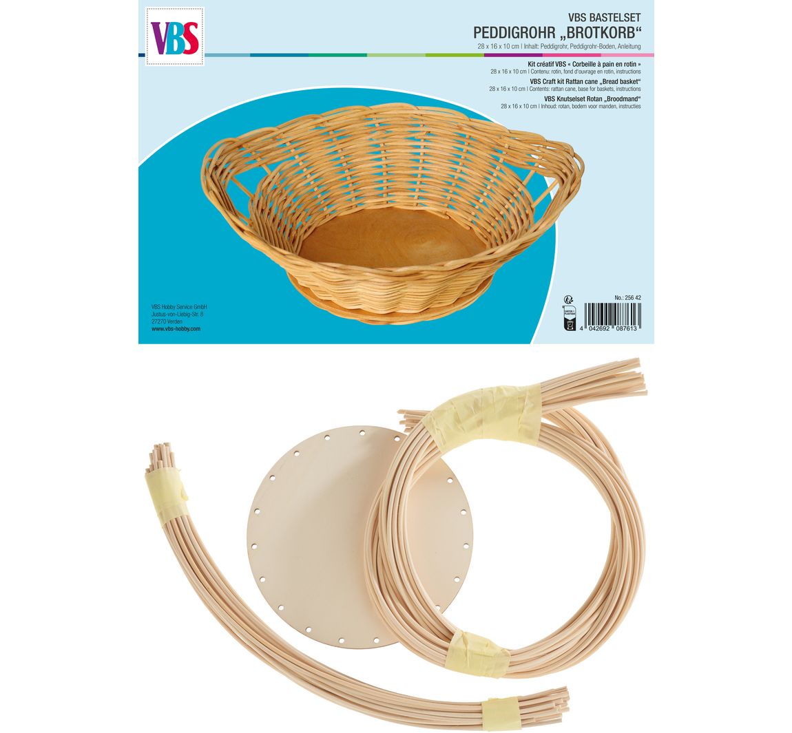 VBS Bastelset Peddigrohr "Brotkorb"