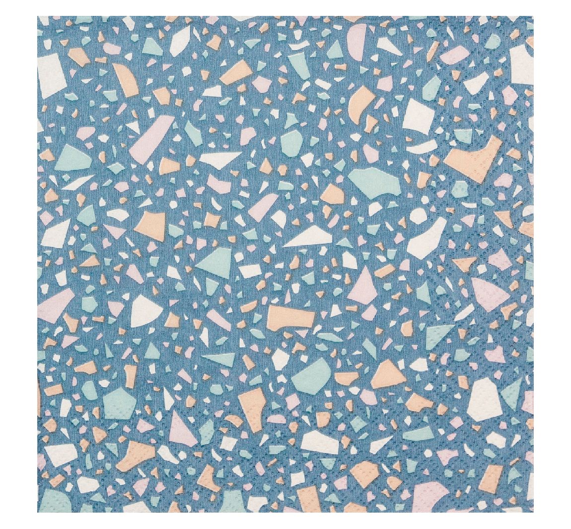 Serviette "Terrazzo Blue"