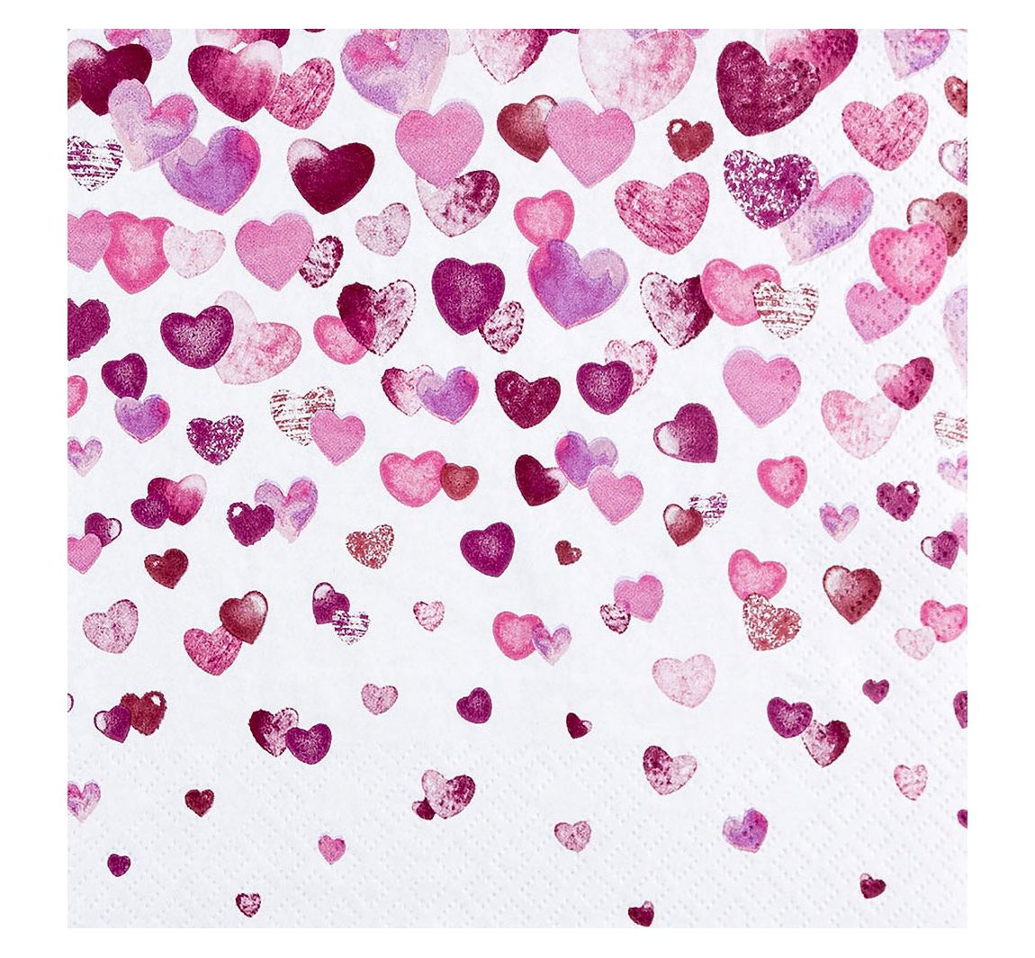 Serviette "Lovely Hearts"
