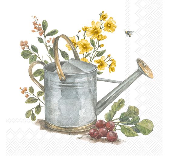 Serviette "Gartengießkanne"