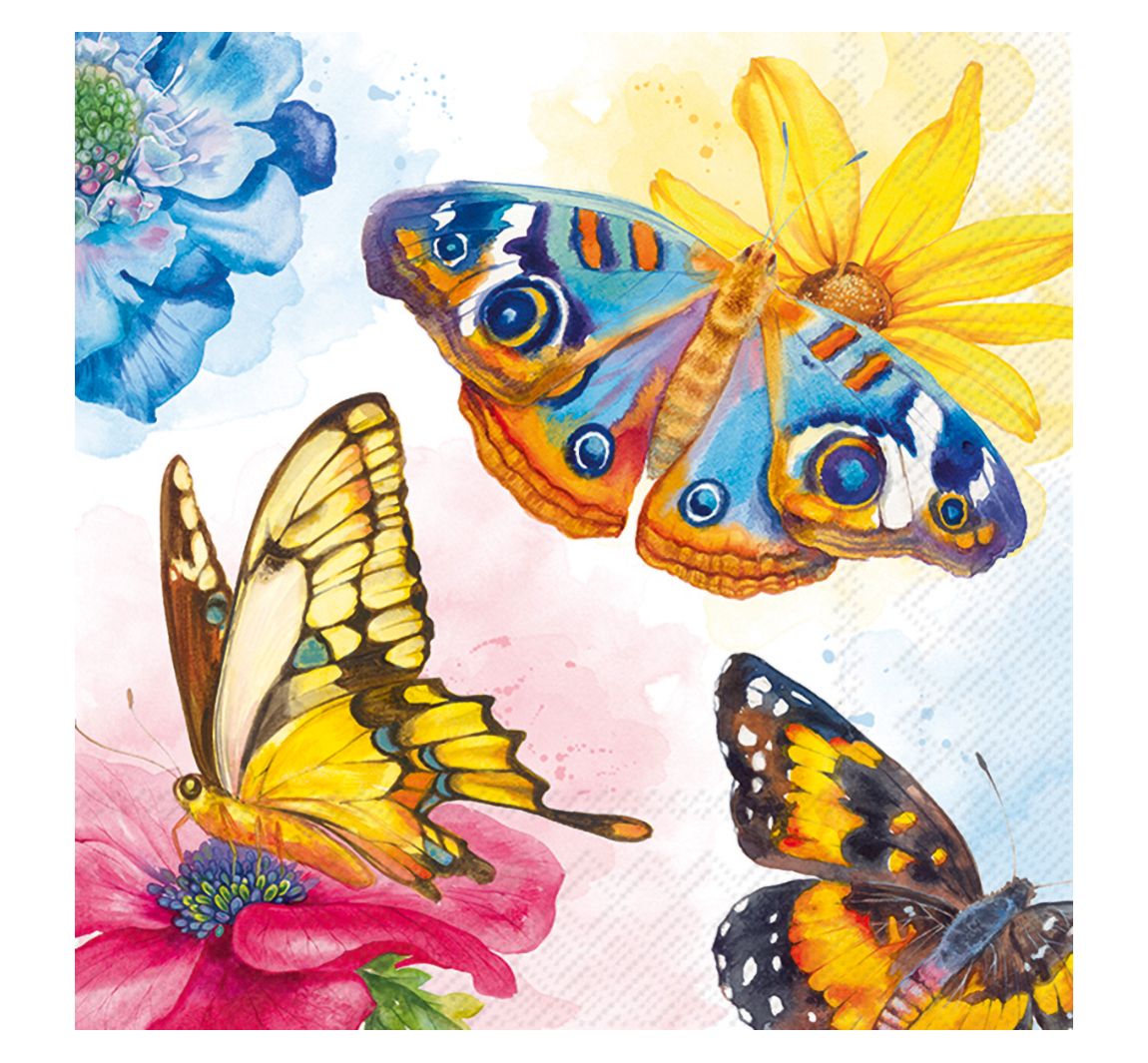 Serviette "Watercolour Butterflies"