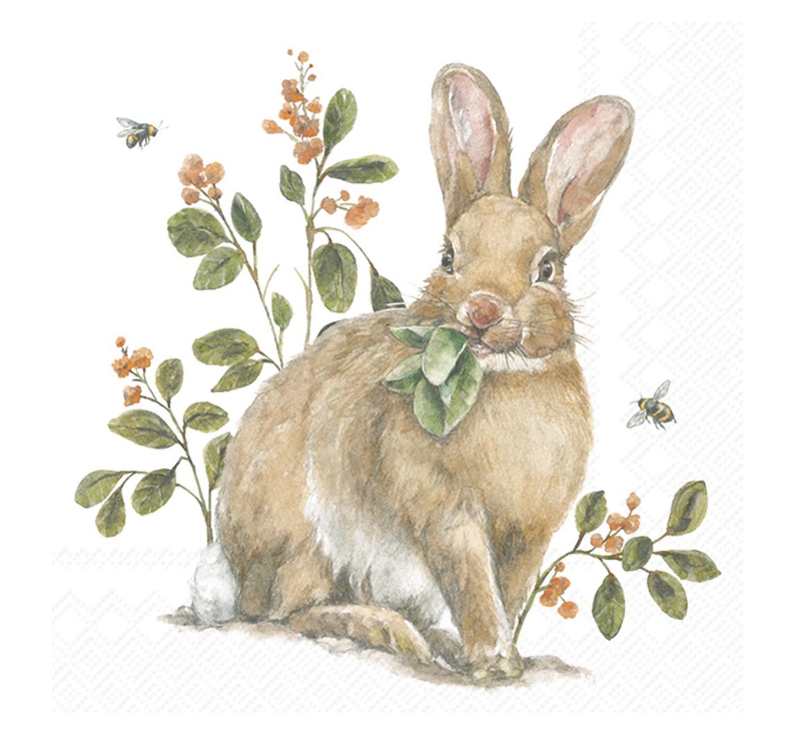 Serviette "Gartenhase"