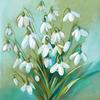Napkin "Delicate snowdrops"