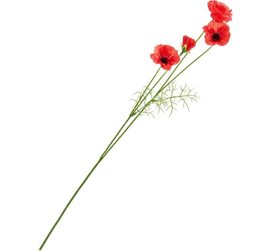 Poppy pick with 4 flowers