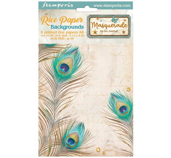 Motiv-Strohseide Backgrounds "Masquerade"