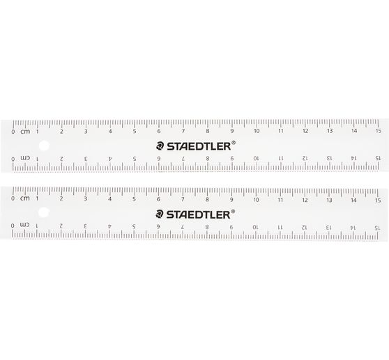 STAEDTLER Lineal, 15 cm, 2 Stück