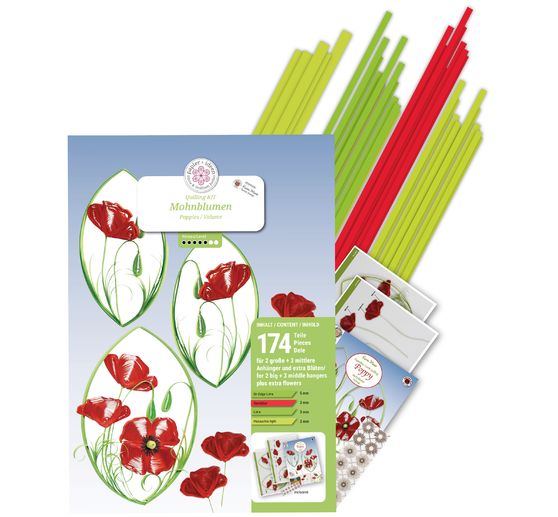 Quilling-Set "Mohnblumen"
