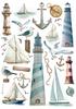 Motif straw silk "Lighthouse"