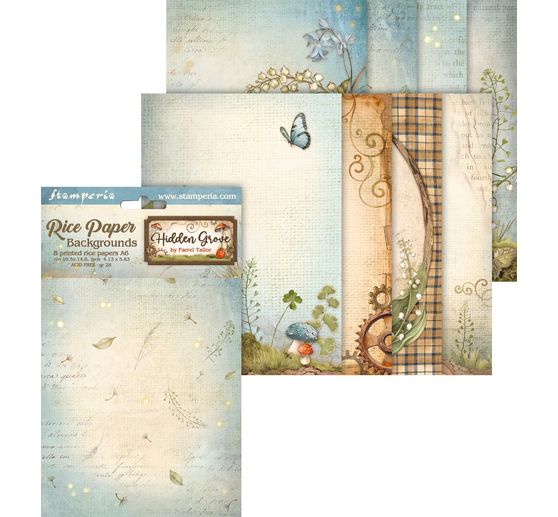 Motiv-Strohseide Backgrounds "Hidden Grove"