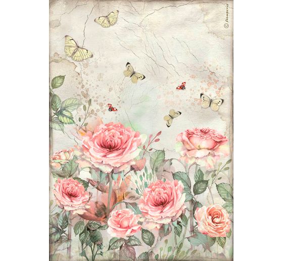 Motif straw silk assortment "House of Roses", set of 6
