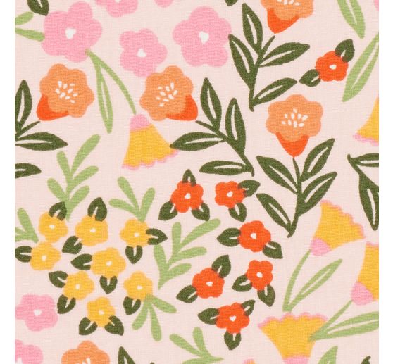 Baumwoll-Stoff "Flowers Color Crush"