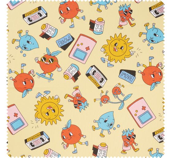 Baumwoll-Stoff "Retro Friends"