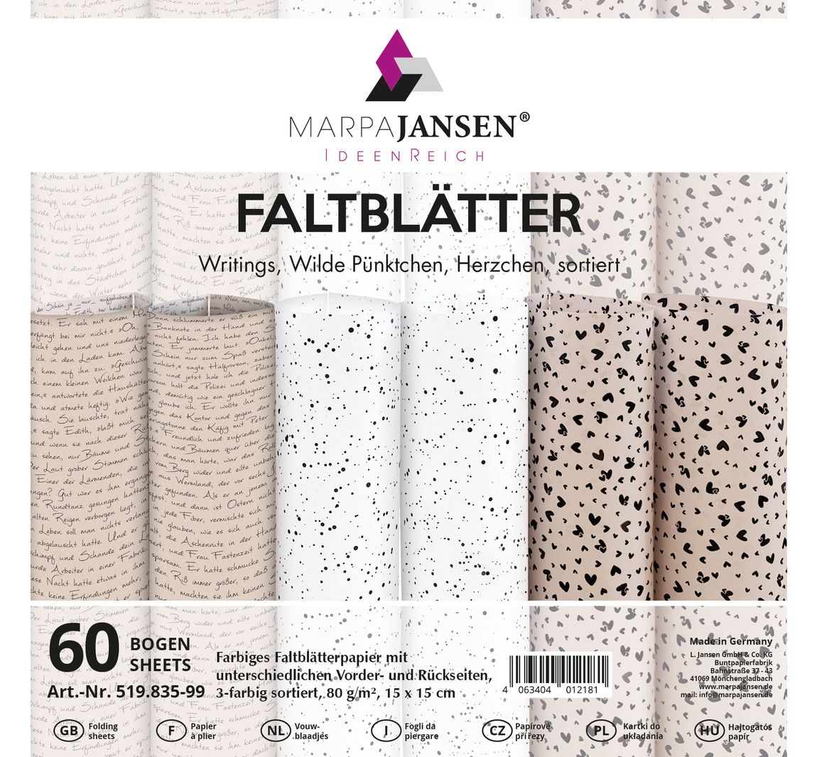 Faltblätter "With Love"