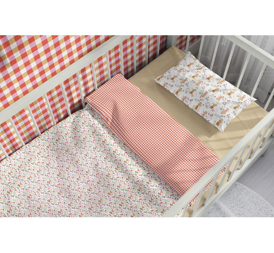 Cotton fabric "Garden mice"