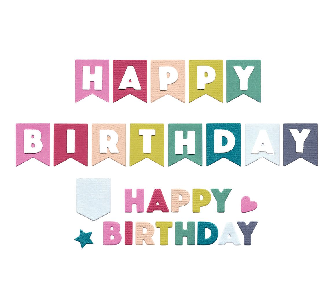 Sizzix Thinlits Stanzschablone "Birthday Bunting by Catherine Pooler"