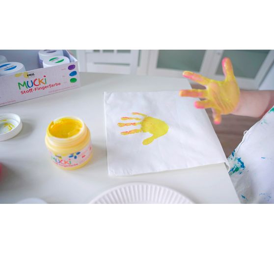 MUCKI Stoff-Fingerfarbe, 6er-Set